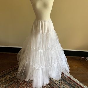 Long Puffy Crinoline Underskirt For Ball Gown